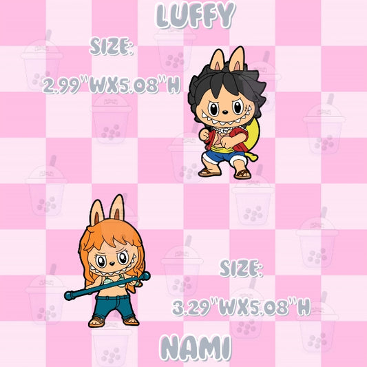 One Piece Labubu Car Decals