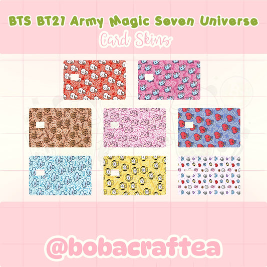 Boba Craftea | BTS BT21 Army Magic Seven Universe Card Skins