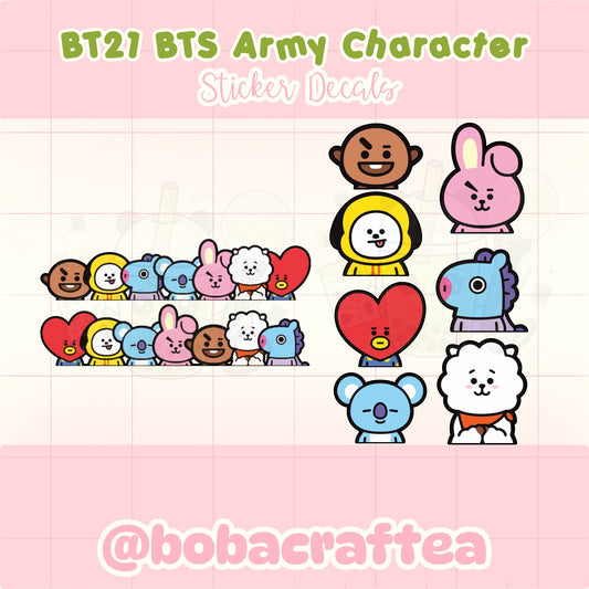 Boba Craftea | BT21 BTS Army Character Decals